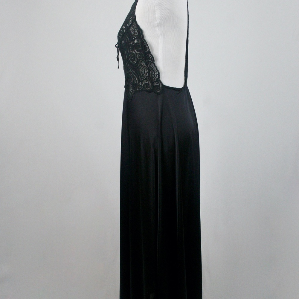 Glydons, Vintage Black Lace Racerback Nightgown - Picture 8 of 15